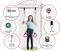 Doorway Sensory Swing Kit - Blue Compression Swing and Trapeze Bar with Red Gym Rings Combo